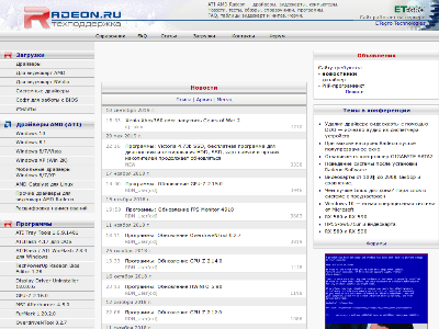 «ATi Radeon» — сайт техподдержки видеокарт ATI